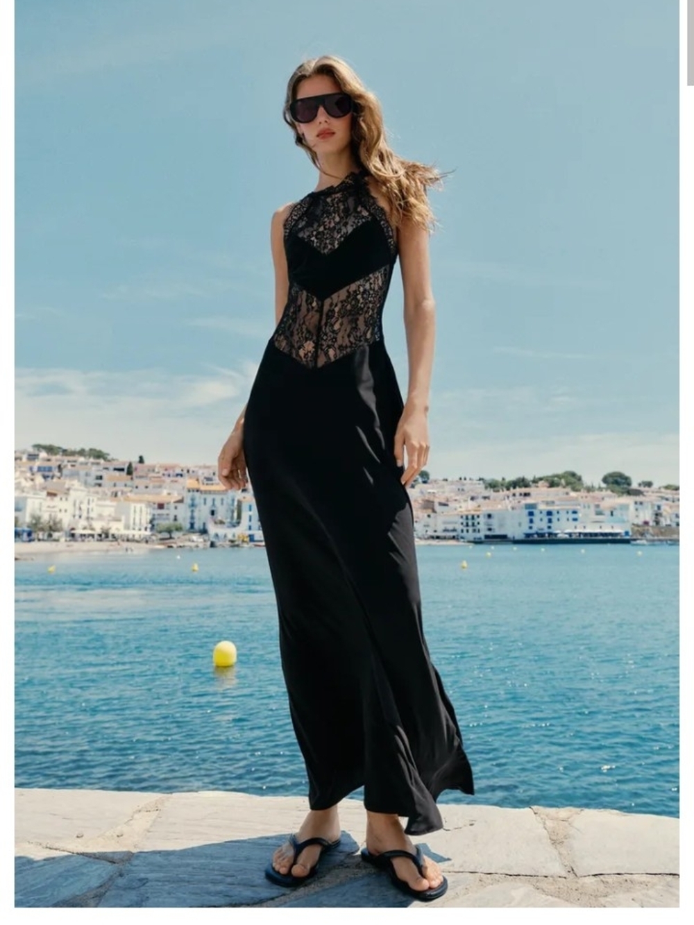 Zara Black Lace Maxi Dress